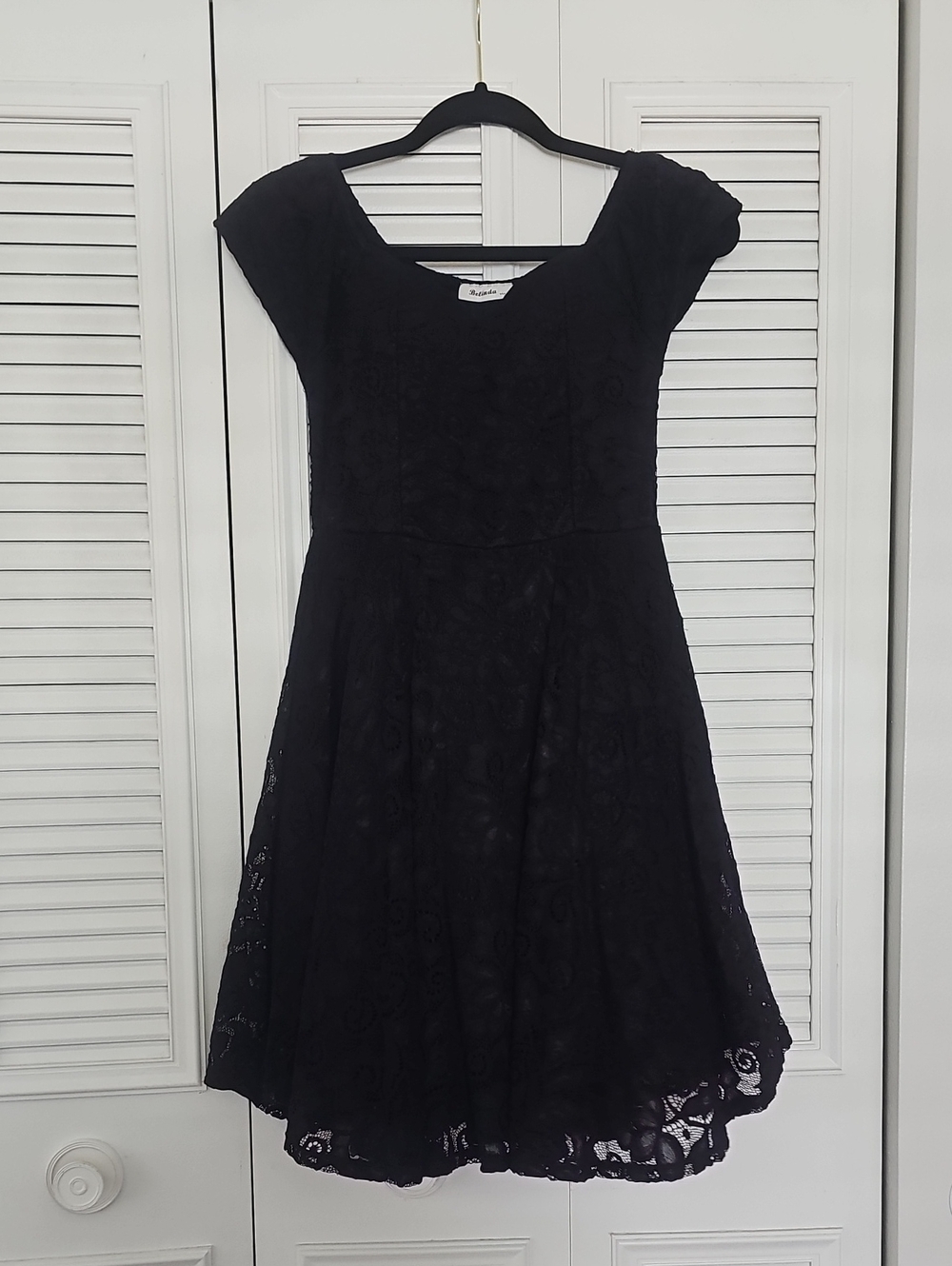 Black Lace Fit & Flare Dress